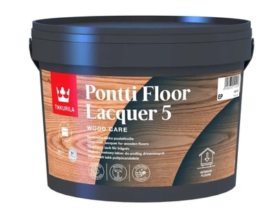 Лак напольный полуглянцевый Tikkurila Pontti Floor 5 База EP (прозрачная, под тонировку) 2.7л