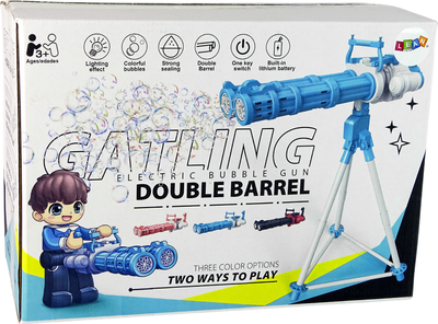 Maszynka do baniek mydlanych LEAN Toys Pistolet na statywie Różowy 14629 (5905515350846)