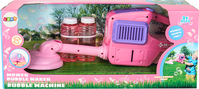 Maszynka do baniek mydlanych LEAN Toys Kosiarka-podkaszarka Różowa 18457 (5905991021179)
