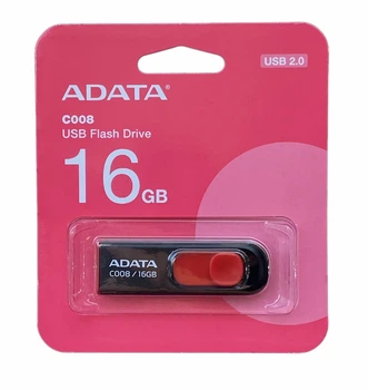 Флеш память USB ADATA C008 16GB USB 2.0 Надежная Компактная Выдвижной Разъём (01179780)