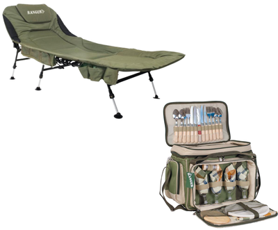 Набор Карповая раскладушка Ranger Campfeuer (RA 5507) + Набор для пикника Ranger Rhamper (RA 9901)