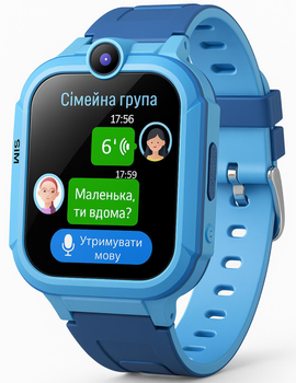 Детские смарт часы с видеозвонком камерой SIM картой 4G GPS 1+8Гб Android умные часы для детей ребенка мальчика смартчасы наручный браслет трекер на руку смарт вотч Голосовой чат Y86 Голубой