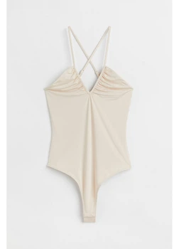 Блузка-боді H&M M Світло-бежевий 1073106_02
