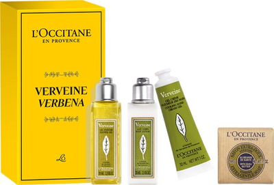 Набір косметики по догляду за тілом L'Occitane en Provence Verveine Гель для душу 70 мл + Лосьйон для тіла 70 мл + Крем-гель для рук 30 мл + Тверде мило 50 г (3253582079910)