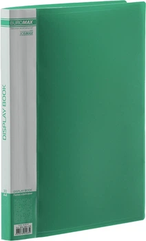Папка пластикова Buromax A4 30 файлів Зелена (BM.3611-04)