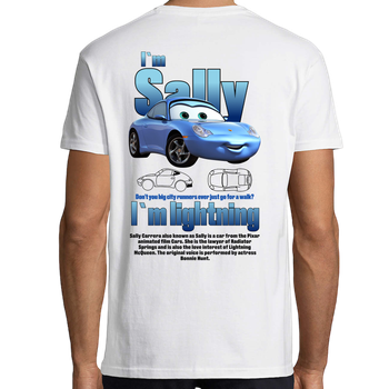Футболка Ponty Shop "Тачки Саллі" L Біла