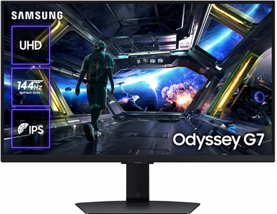 Монитор 27" Samsung Odyssey G7 S27DG700 (LS27DG700EIXUA) -- 4K UHD IPS 144Hz / 1 мс (GtG) / 8-Bit + FRC / HDR 400 / Smart TV / FreeSync Premium Pro / G-Sync / USB Hub 3.0 / Speakers 10W