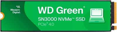 Dysk SSD Western Digital Green SN3000 1TB M.2 2280 NVMe PCIe 4.0 x4 3D NAND QLC (WDS100T4G0E)