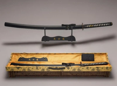 Самурайский меч Катана DRAGON DAMASK KATANA на подставке в подарочном кейсе