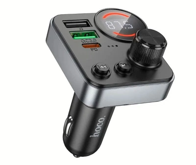 FM модулятор Bluetooth HOCO E86 с двумя USB Type C PD 48W QC 3.0