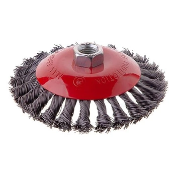Щітка конусна 125 мм, для КШМ (пучки крученого дроту) INTERTOOL BT-4125