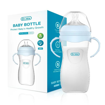 Пляшечка для годування Dr.Isla Baby Bottle 330мл, 6+ міс, Блакитна