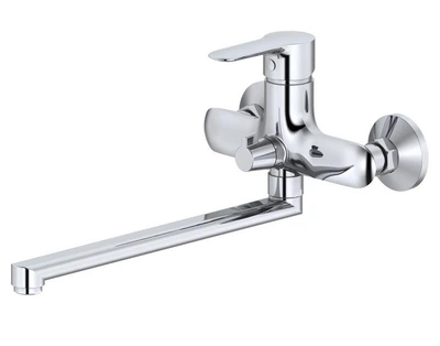 Смеситель для ванны Zegor Professional Vigra-07 Premium Pro Lux однорычажный длинный поворотный гусак катридж Sedal Spain Хром