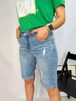 Шорты джинсовые New Jeans Светло-голубые 38 (52-54)