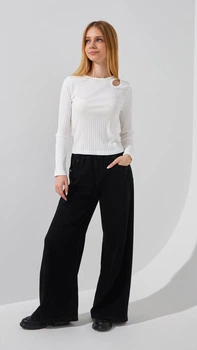 Джинсы палаццо для девочки 256610 140 см Черный shop (2000999177569)