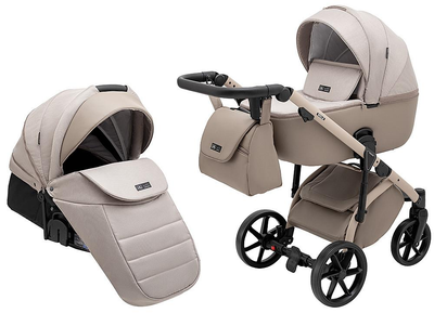 Детская универсальная коляска 2 в 1 Adamex Nola Natura 4 cappuccino
