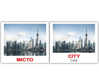 Карточки мини украинско-английские «Місто/City» 40 карт. 281518