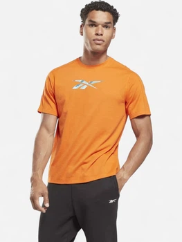 Спортивная футболка мужская Reebok 2M Train Speedwick GFX HT1705 S Оранжевая (4066751212655)