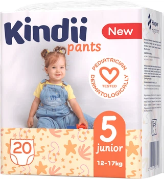 Підгузки-трусики для дiтей Kindii рants розмір 5 Junior 12-17 кг 20 шт (5900095037316)