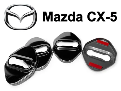 Накладка (заглушка) замка дверей Mazda CX-5 (4 двери) Черные