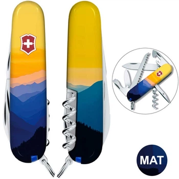 Складаний ніж Victorinox CAMPER UKRAINE Гірський пейзаж
