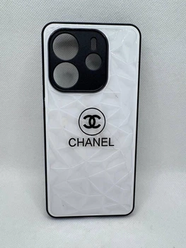 Чехол Кристалл Бренд для Xiaomi Redmi Note 14 4G Global Chanel Белый