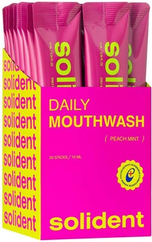 Набір ополіскувачів для ротової порожнини Solident Peach Mint Персик-м'ята 20 мл х 10 шт (4820200417776)