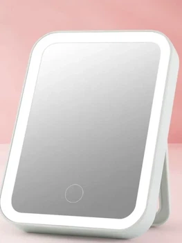 Квадратне настільне USB дзеркало з підсвіткою LED для макіяжу з підзорядкою