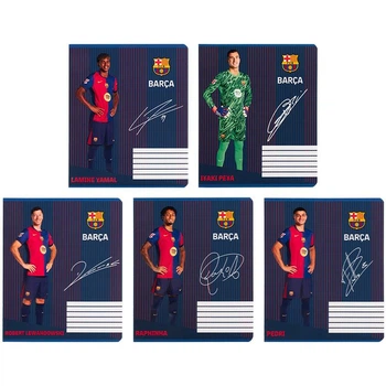 Набор школьных тетрадей KITE в упаковке, 20 шт. по 18 листов, FC Barcelona, клетка, (BC25-236 У)