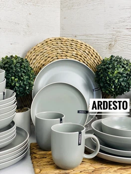 Набір посуду 10 пр. Ardesto Cremona Dusty grey AR0010GRC
