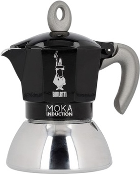 Гейзерна кавоварка Bialetti New Moka Induction на 4 чашки Чорна (0006934)