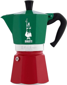Кавоварка гейзерна Bialetti Cafeteira Moka Espresso Italia Tricolore 270 мл (AGDBLTZAP0026)
