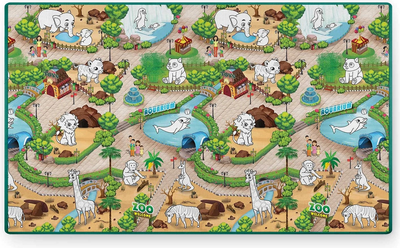 Mata piankowa do kolorowania Ricokids zwijana 200 x 120 x 0.3 cm RK-343 734300 Zoo (5903890615970)