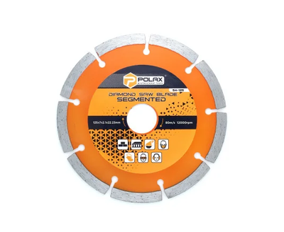 Диск алмазный Segmented 125x7x2.1x22.23, 25%/200 "POLAX" 54-125