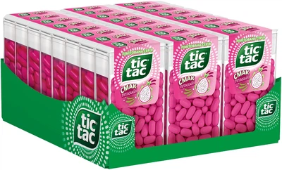 Упаковка драже Tic Tac зі смаком пітахайї 54 г х 24 шт (8000500453773)