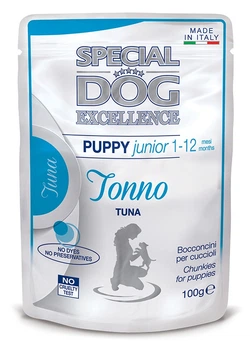 Вологий корм для цуценят Monge (Монж) Special Dog Exellence Puppy & Junior тунець 0.1 кг 24 шт.