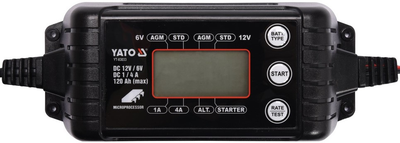 Prostownik YATO elektroniczny z wyświetlaczem 6–12V 1/4A (YT-83033)