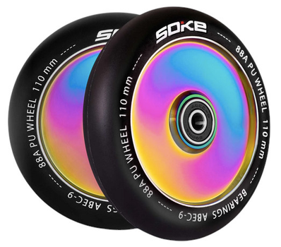 Kolka do hulajnogi Soke 110 mm rainbow 2 szt. 1668 (5903890605100)