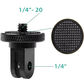 Адаптер перехідник Alitek GoPro Mount для екшн камер з 1/4 на штатив, трипод, шолом (68020)