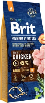 Сухий корм для дорослих собак середніх порід Brit Premium Dog Adult M з куркою 15 кг (170818/6376)