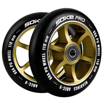 Kolka do hulajnogi Soke 110 mm złote 2 szt. 803204 (5903890607814)