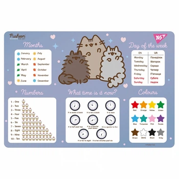 Підкладка настільна англійська мова Yes Pusheen (492321)