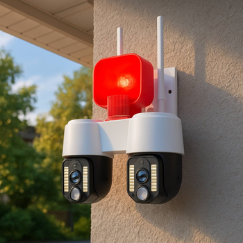 Уличная IP камера с двумя объективами, 12 W, CAMERA WIFI WITH ALARAM A2S