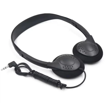 Проводные наушники с шумоподавлением Headphones гарнитура с 3.5 мм для телефона / смартфона / компьютера, 1.2 м, черные (110638898)
