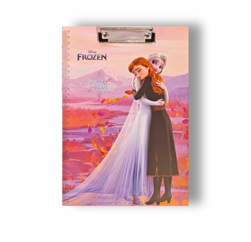 Клипборд-планшет с зажимом и линейкой 30см А4 «Frozen» Disney (Эльза и Анна) розовый, пластик, 31х22 см