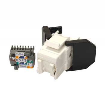 Модуль для мережевого монтажу в офісні СКС Corning Keystone RJ45 UTP Cat.5e Чорний