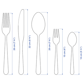 Zestaw sztućców IKEA MARTORP ze stali nierdzewnej 30 szt (301.675.07)