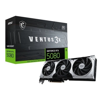 Відеокарта GeForce RTX 5080 16 ГБ GDDR7 PCI-Express 5.0 із системою охолодження TORX FAN 5.0 чорна