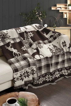 Плед бавовняний First choice. Deer polama-220х240
