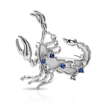 Брошь BROCHE бижутерия Знаки Зодиака Скорпион серебристая BRBF114977